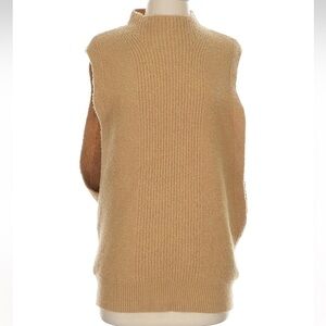 Banana Republic Sleeveless Cowl Turtleneck Pullover Wool Sweater Alpaca Size XS